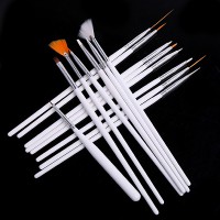 Pack com 15 pincéis para nail art